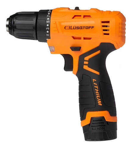 Taladro Atornillador Inalámbrico 12v Lusqtoff Maletín + Acce