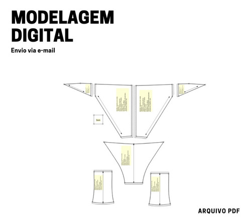 Imagem 2 de 3 de Molde Digital Calcinha Com Renda Adulto