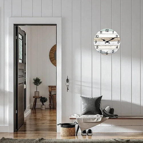 Xnm Reloj De Pared Rústico De Madera Mdf Para Cocina Reloj