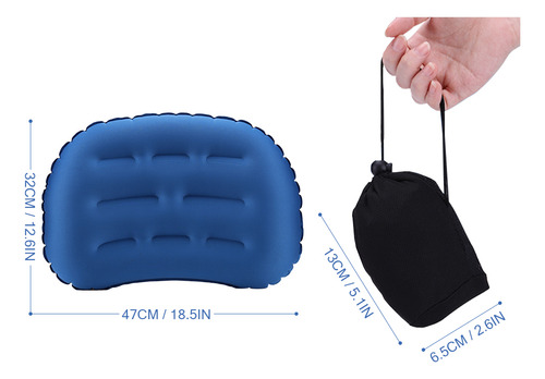 Almohada De Viaje Ultraligera Iatable Para Acampar Y Usar En