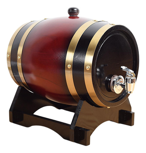 Barril De Vino Envejecido Con Soporte Y Vino Tinto 3l