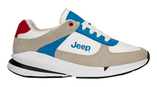 Tenis Urbano Casual Agujeta Jeep 150 Blanco Para Hombre