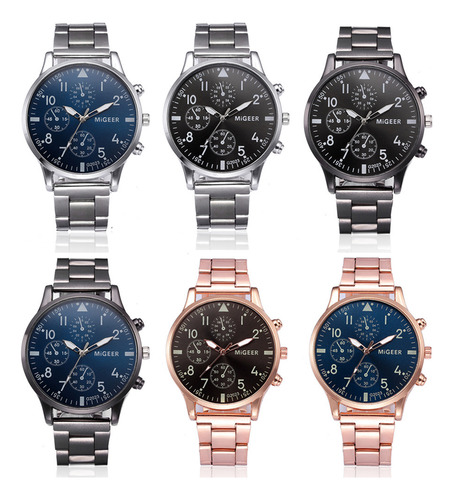 Reloj De Pulsera De Cuarzo Analógico De Acero Inoxidable Fas
