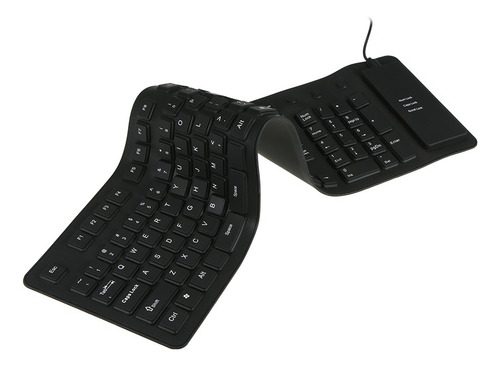 108 Teclas Usb Silicone Flexível Teclado Dobrável Impermeáve