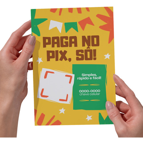 Arte Digital - Pagamento Pix Qr Code - Festa Junina Arraiá Modelo 01