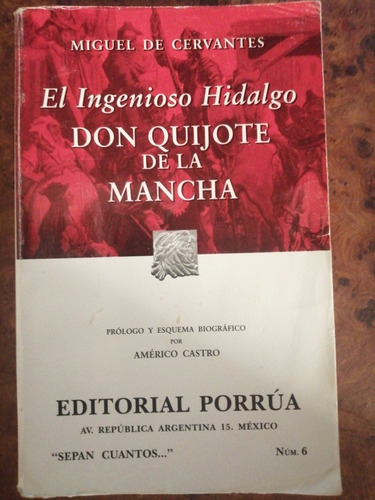 Libro El Ingenioso Hidalgo Don Quijote De La Mancha Completa