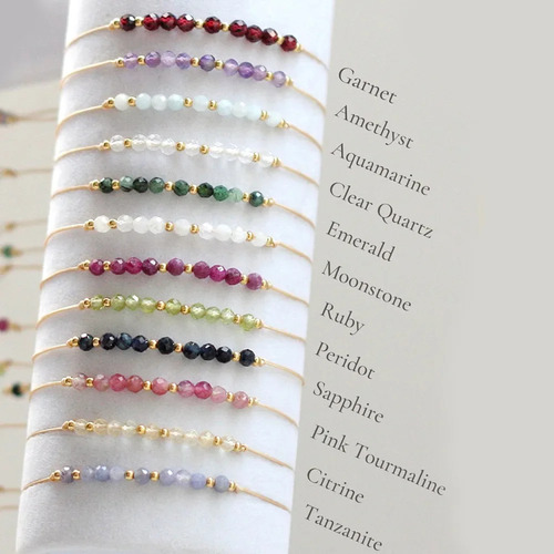 Pulsera Hecha A Mano Con Piedras Naturales Y Cuentas De Cobr