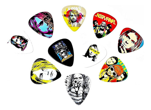 Púas De Guitarra Nirvana | Kurt Cobain (10 Púas Por P...