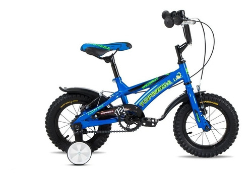 Bicicleta Rodado 12 Bmx Azul Niños Varon Top Mega Rueditas