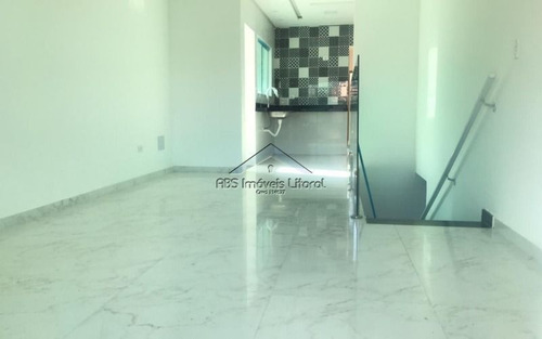 Imagem 2 de 15 de Casa Nova Com Sacada Gourmet Na Vila Caiçara Em Praia Grande - Sp