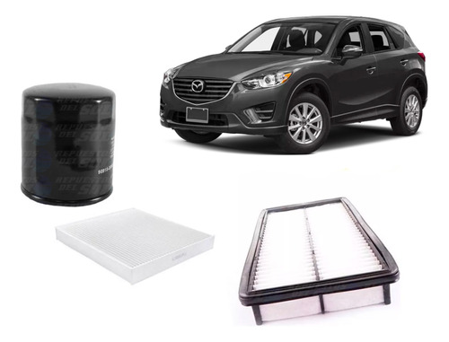 Kit Filtros Mazda Cx5  2.5  13 - 21  Aceite Aire Polen