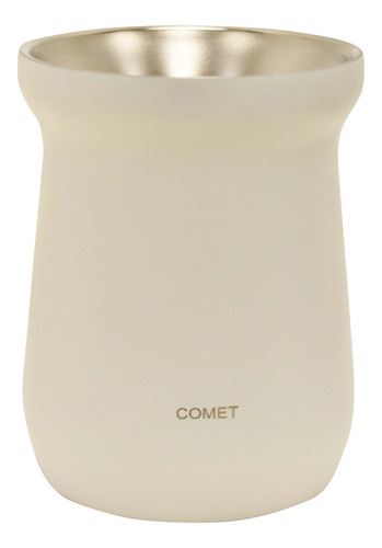 Mate Chico Con Doble Pared En Acero Inoxidable 160ml Comet Color Blanco Liso