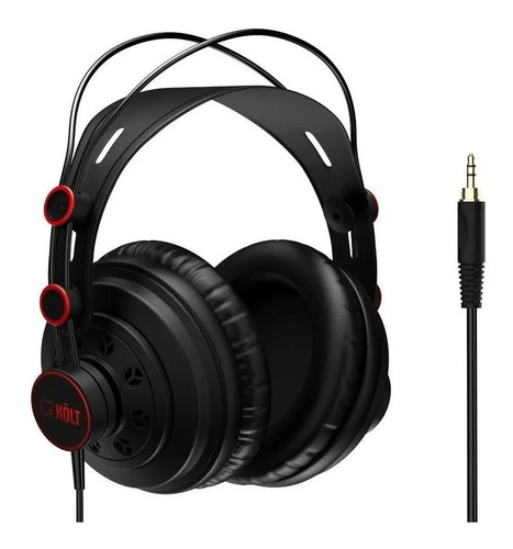 Auriculares de estudio Kolt K250s para DJ, auriculares para colocar sobre las orejas, color negro