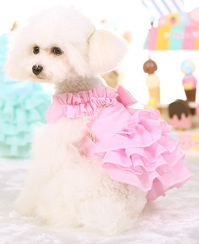 Marupet Moda Dulce Cachorro Perro Amor Impreso Princesa Fald