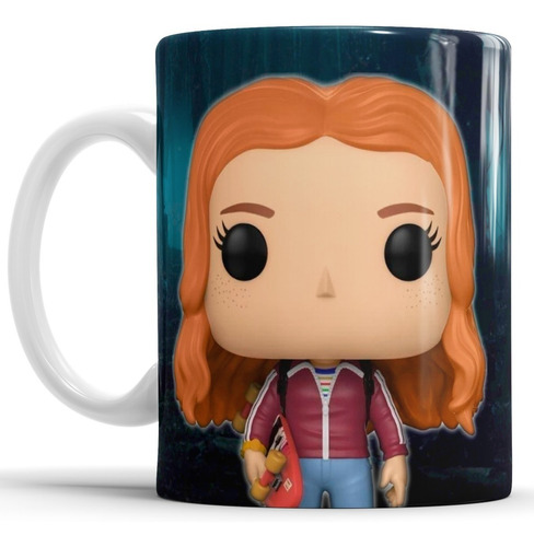 Taza De Cerámica Stranger Things Versión Funko Max Y Billy