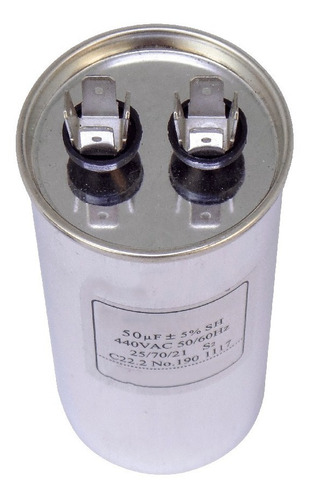 Capacitor De Partida Compressor 50uf +- 5% 450v 2 Terminais