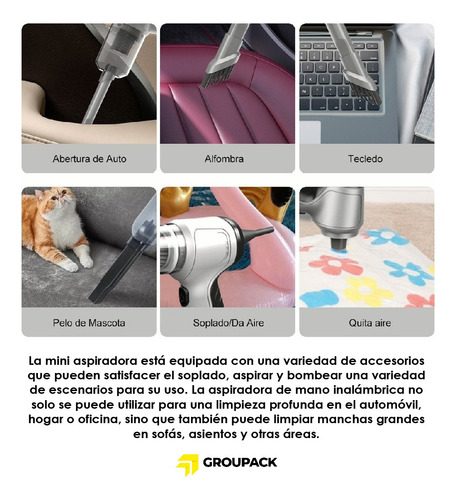 Aspiradora De Mano Portatil Para Automovil Hogar Exteriores