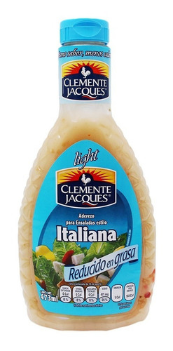 Aderezo Clemente Jacques Para Ensalada Italiano Light 473 Ml