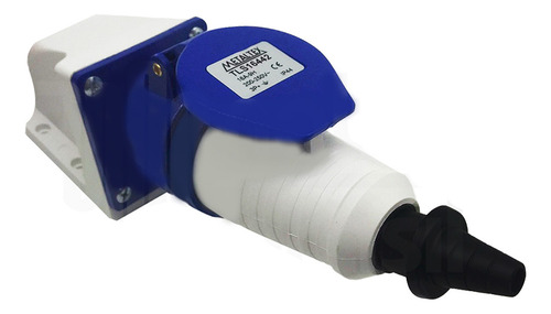 Tomada E Plug 16a 220v Industrial Similar Steck Ip44 Cor Azul