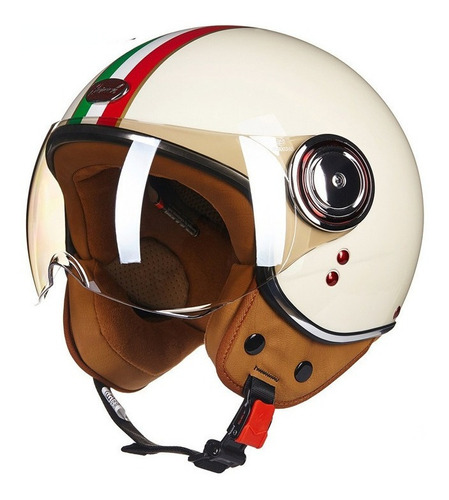 Beon-3/4 De La Cara Abierta Vintage Scotter Moto Casco,ece