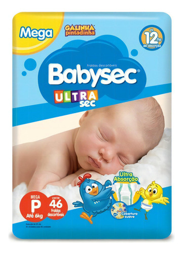 Fraldas Babysec Ultrasec Galinha Pintadinha P