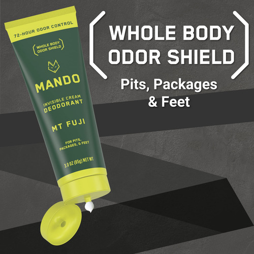 Desodorante Para Todo El Cuerpo Mando Para Hombre, Crema Inv