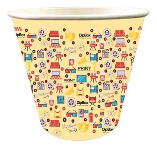 Envase De Polipapel Para Pochoclos - 150 Oz - 10 Unidades Full Color