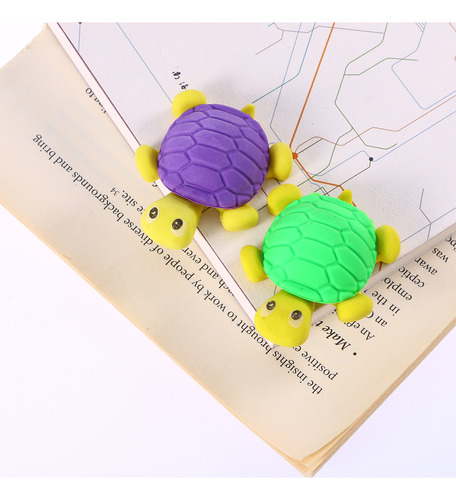 Lápiz De Borrar Con Forma De Tortuga, 12 Unidades, Regalo Pa