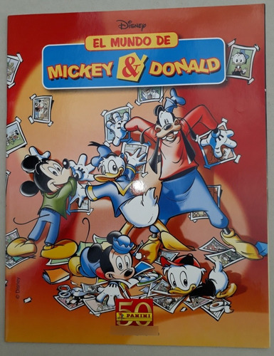 Álbum El Mundo De Mickey & Donald + 50 Sobres/ Panini.