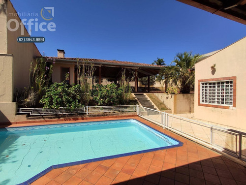 Imagem 3 de 30 de Excelente Casa No Anápolis City De 3 Terrenos - Piscina - Quintal Grande E Gramado - 4 Suítes - 1338 M² - Ca0372