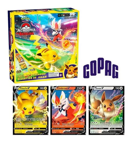 Jogo de Cartas Pokemon Academia de Batalha 180 Cartas Copag