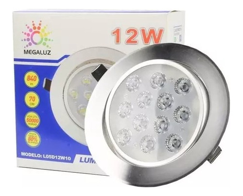 Luminario Empotrable Led 12w Dirigible Megaluz L05d12w10