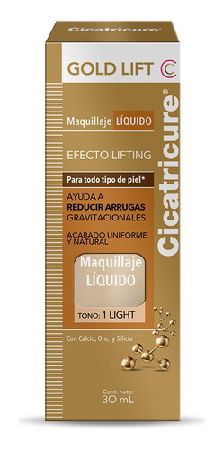 Imagen 2 de 5 de Cicatricure Gold Lift Maquillaje Liquido Light 30 Ml