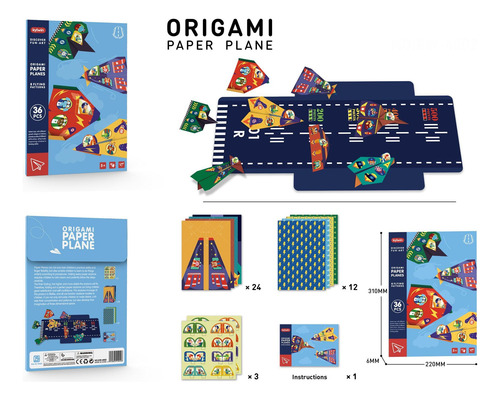 Libro Para Construir Aviones De Papel Origami Kit Airplane