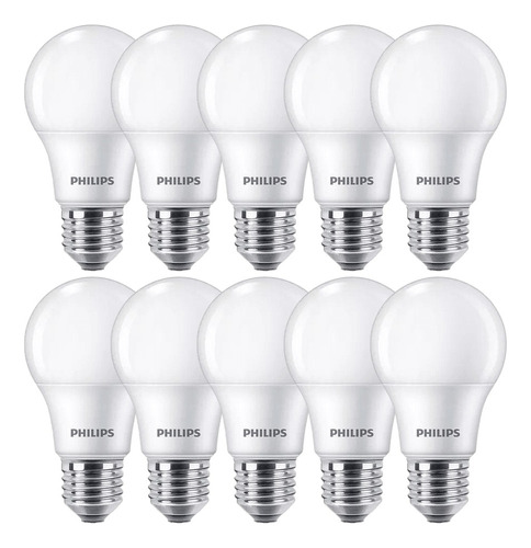 Pack X10 Ampolleta Philips Ecohome Ledbulb 7w E27 3000khv