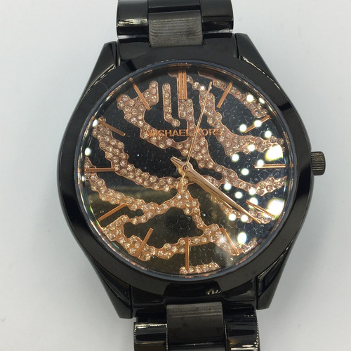 Reloj Michel Kors Mk3316 Negro-dorado Envi Gratis Original