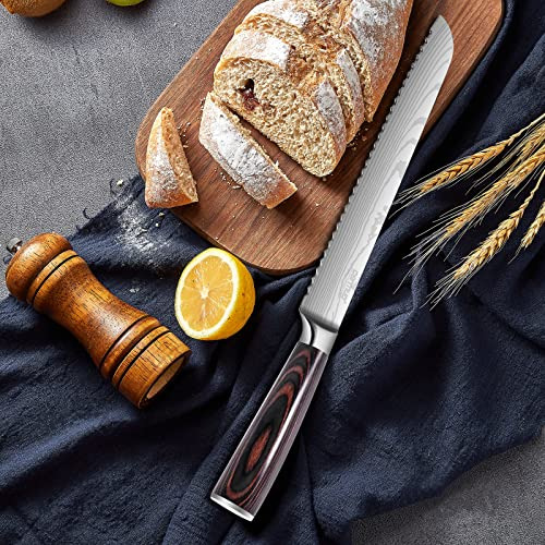 Juego De 5 De Chef Profesional, Cuchillo De Acero Ino...
