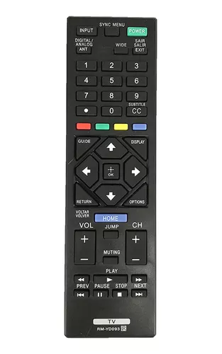 MANDO UNIVERSAL PARA TV SONY RM-L1165 NEGRO