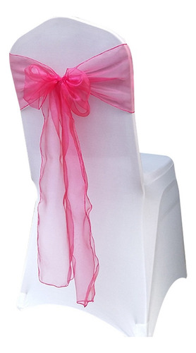 Juego De Decoración Con Lazo Para Silla De Color Rojo Rosa,