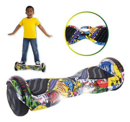 Hoverboard Infantil 6,5 Com Led E Bluetooth Pais Crianças Hip Hop