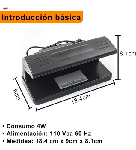Lámpara de Luz Uv Detectora Billetes Falsos y Linterna Uv Sunhui Bilt 127V