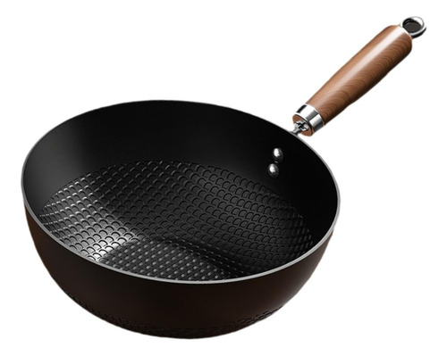 Trabalho De Ferro Wok Chinês, Fácil De Limpar, 22cm