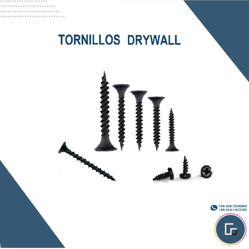 Tornillos Drywall (6x1),(6x1 3/4),(6x1 5/8),(7x7/16),(8x1 3)