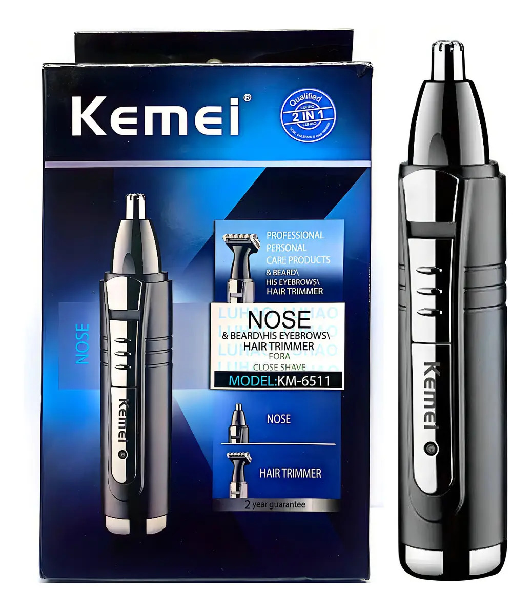 Maquininha Multigroomer Recarregável Kemei KM-6511 Barba Cabelo Nariz
