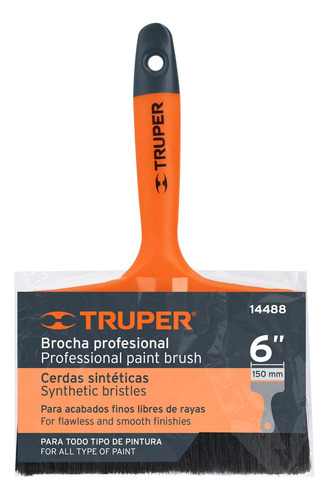 Brocha Profesional De 6 Con Mango De Plástico, Truper. 14488
