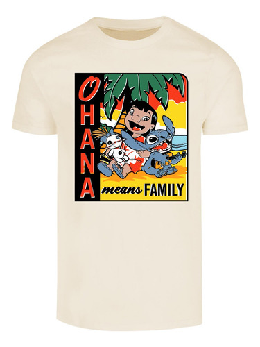 Lilo Y Stitch Playera Ohana Means Family Algodon Disney