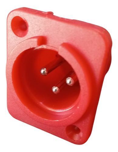 Conectores Para Xlr Dmx Canon Plastico Chasis 5 Machos/5 Hem 5 Machos 5 Hembras Rojo