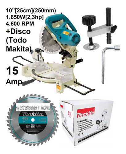 Ingletadora Profesional Sierra Angular Mls.100 25cm Makita 