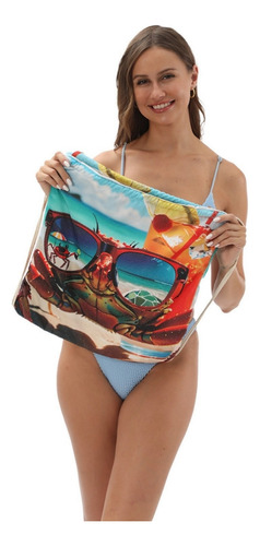 Toalla Extragrande G Beach Towel 2 En 1, Toalla De Fibra Fin