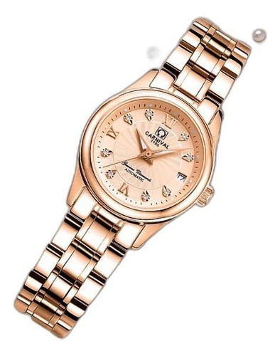 Reloj Mecanico Automatico Para Mujer De Acero Inoxidable Y O